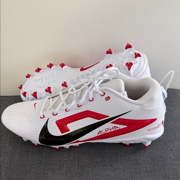 NWT Mens Nike Alpha Menace 4 Varsity TB P "Oklahoma" Football Cleats Size 14 - Picture 2 of 9